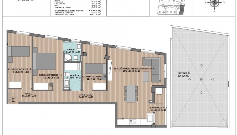 New Build - Apartment - Top Floor Apartment - Algorfa